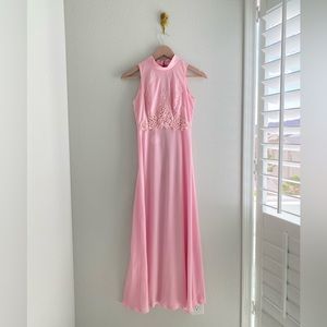 Vintage pink dress with appliqué
